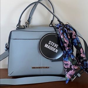 steve madden light blue purse